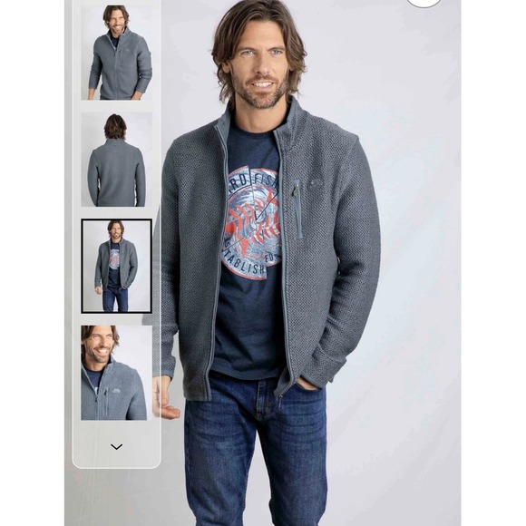 Medium Other - Weird Fish Grey Transom Full Zip Macaroni Jacket Men's Medium Outdoor Rugged